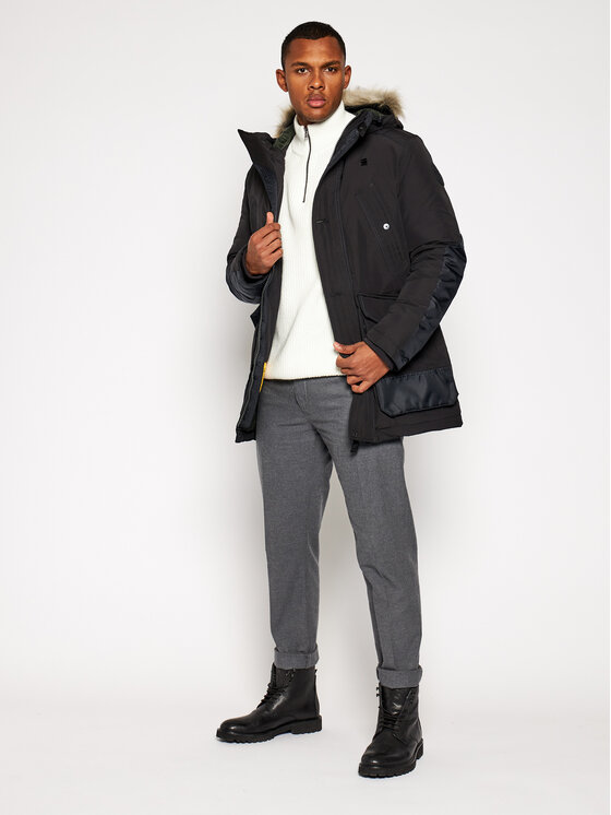 G-Star Raw G-Star Raw Striukė Vodan Faux Fur D17614-A281-6484 Juoda Regular Fit
