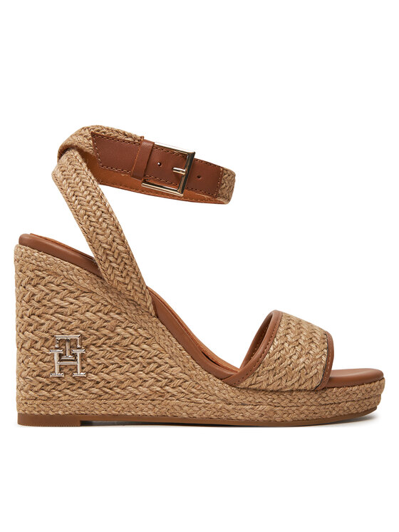 Tommy Hilfiger Tommy Hilfiger Espadrilės Th Rope High Wedge Sandal FW0FW07926 Smėlio