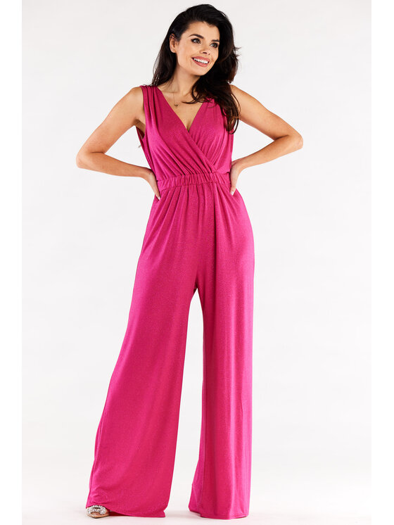 Awama Awama Kombinezon A552 Fioletowy Basic Fit