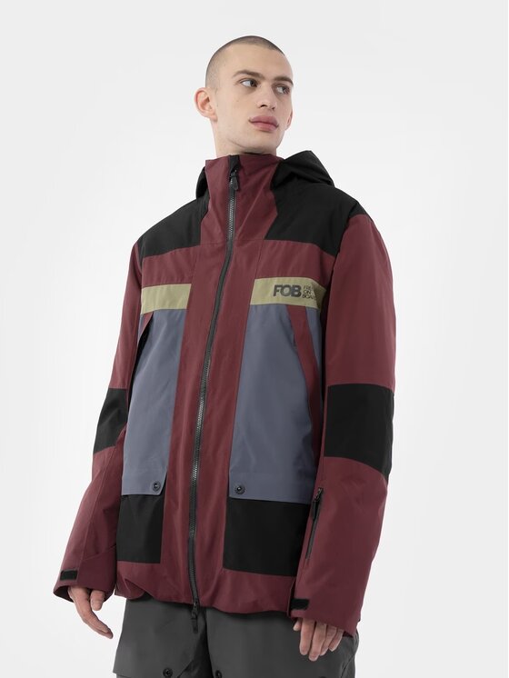 4F 4F Snowboardová bunda H4Z22KUMS003-60S Červená Regular Fit