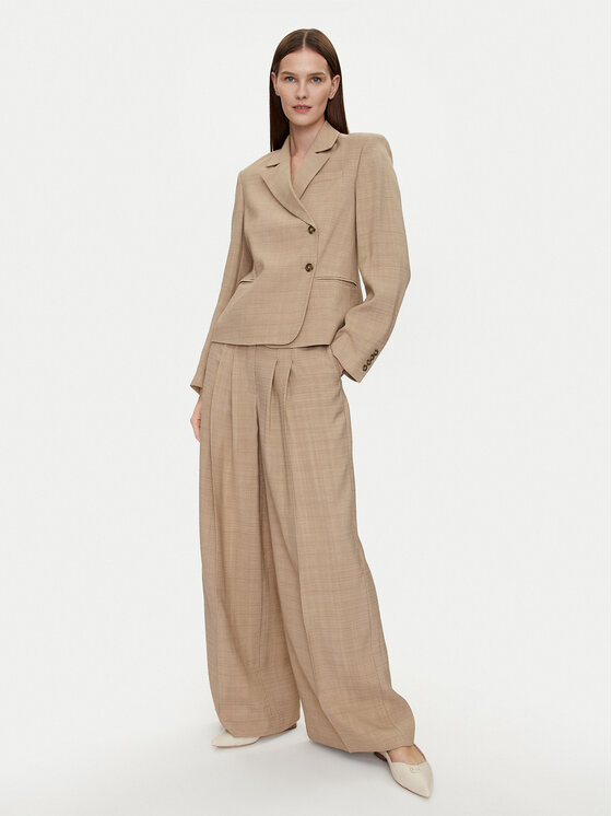 Herskind Herskind Marynarka Pli 5123110 Beżowy Regular Fit