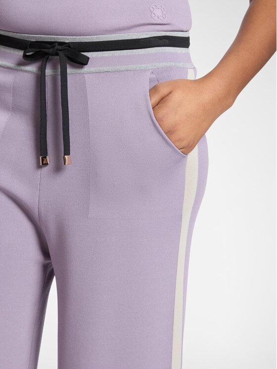 Elena Mirò Elena Mirò Spodnie materiałowe P622Z000149N0B2 Fioletowy Regular Fit
