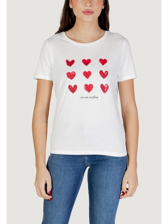 Morgan De Toi Morgan De Toi T-shirt 261-DONA Bianco Casual Fit