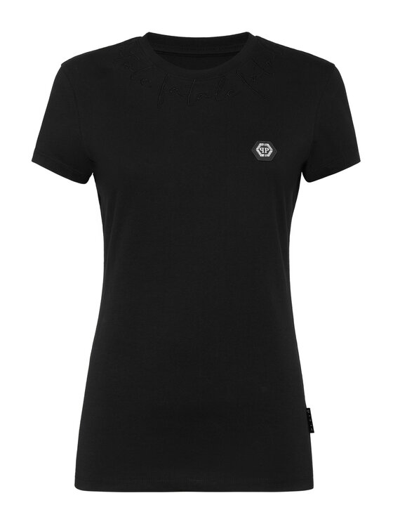 PHILIPP PLEIN PHILIPP PLEIN T-shirt 26535 Nero Skin Tight Fit