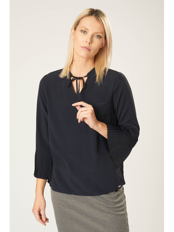 QUIOSQUE QUIOSQUE Blúzka ADELA SHIRT Tmavomodrá Regular Fit