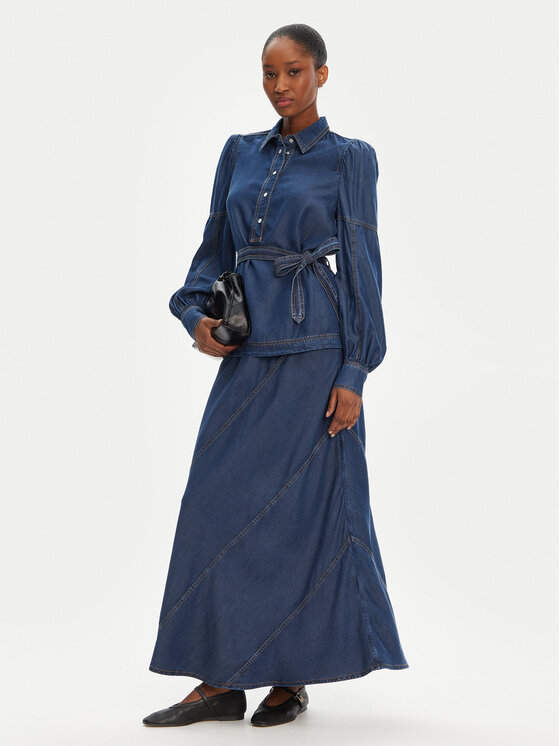 Munthe Munthe Maxi szoknya Parson 252122225207 Kék Regular Fit