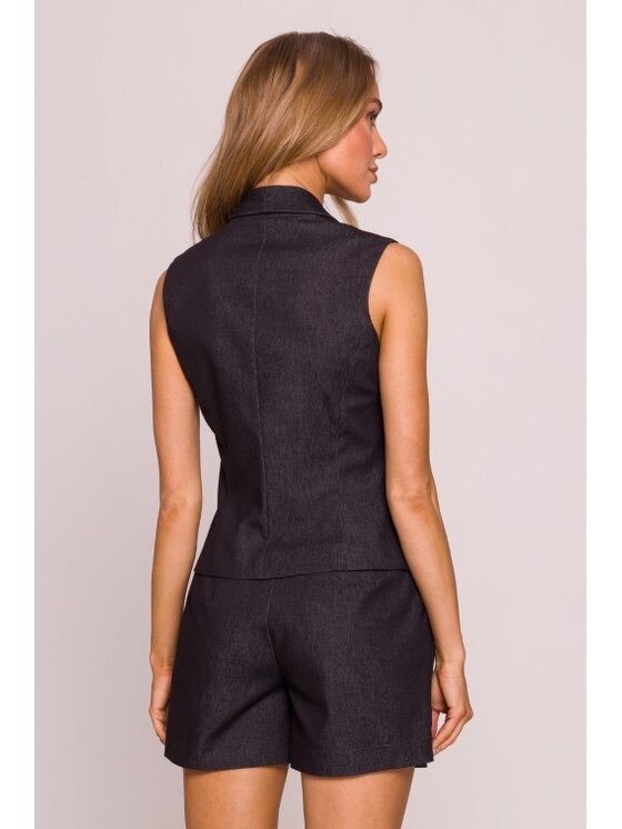 Made of Emotion Made of Emotion Kamizelka M859 Czarny Modern Fit