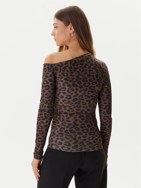 Guess Guess Majica W5BP08 K1492 Smeđa Slim Fit