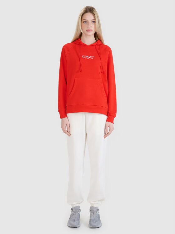 4F 4F Felpa 4FRSS25TSWSF2265-62S Rosso Regular Fit