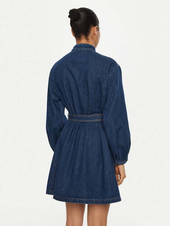 Weekend Max Mara Weekend Max Mara Džínové šaty Euro 2515221021 Tmavomodrá Relaxed Fit