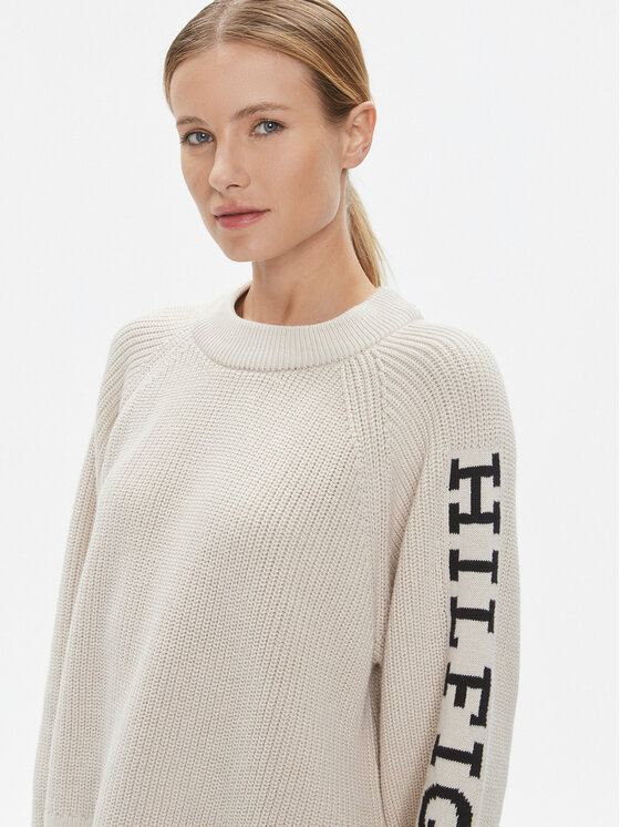 Tommy Hilfiger Tommy Hilfiger Sveter WW0WW39002 Béžová Regular Fit