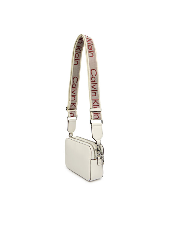 Calvin Klein Calvin Klein Käekott Webbing Double Strap Camera Bag LV04F3165G Valge