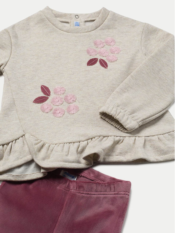 Mayoral Mayoral Komplektas: palaidinė ir tamprės 2706 Vyšninė Regular Fit