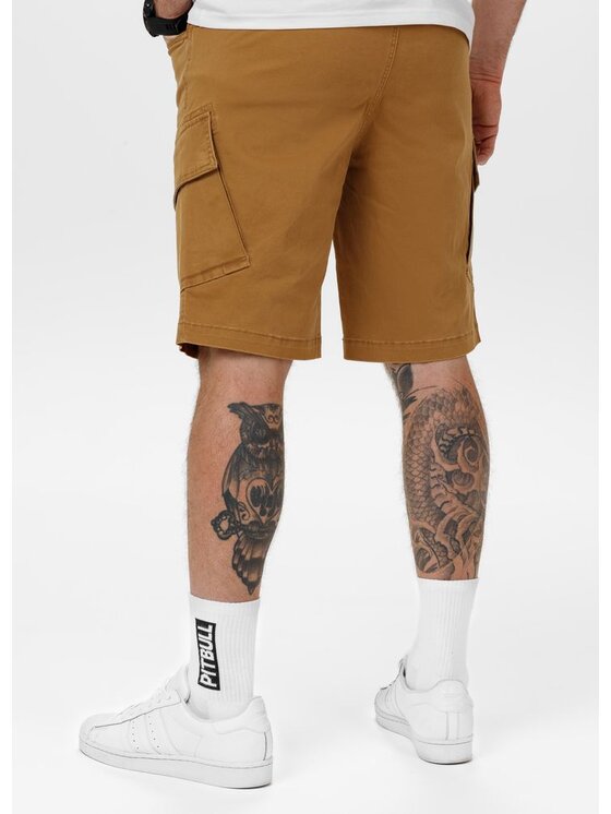 PITBULL PITBULL Szorty materiałowe SCOTT Żółty Regular Fit