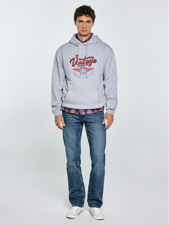 BIG STAR BIG STAR Bluza LUKA Szary Comfort Fit
