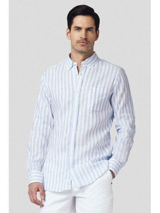 Lancerto Lancerto Koszula Othilie KO073125000001 Niebieski Slim Fit