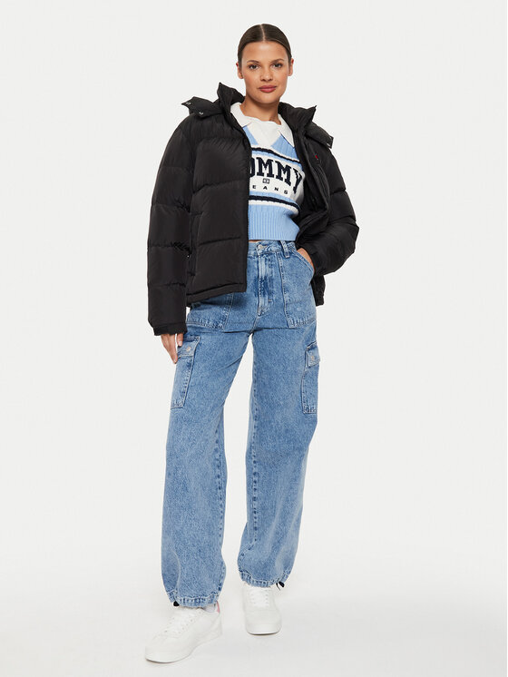 Tommy Jeans Tommy Jeans Geacă din puf Alaska DW0DW18610 Negru Regular Fit