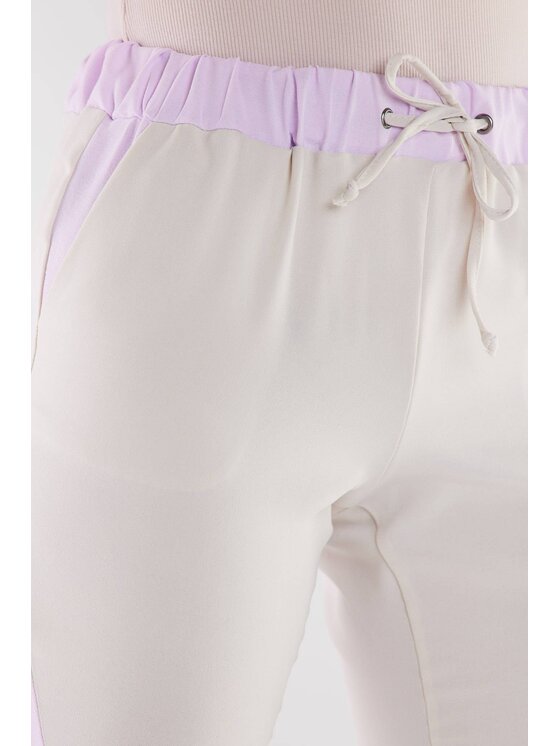 Awama Awama Spodnie damskie A496 Beżowy Basic Fit