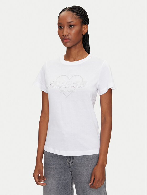 Guess Guess T-Shirt V5GI10 K9RM1 Biały Regular Fit