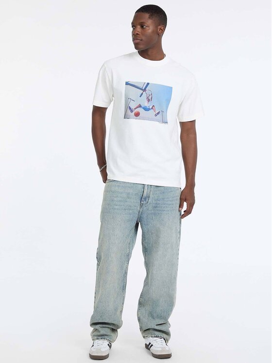 Guess Jeans Guess Jeans T-Shirt 180060 Biały Classic Fit