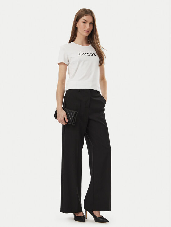 Guess Guess Tričko O5RI01 KBBU1 Biela Slim Fit