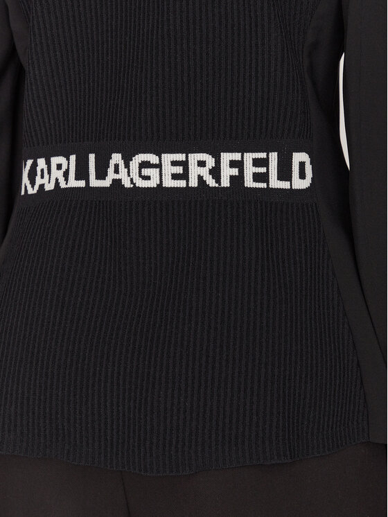 KARL LAGERFELD KARL LAGERFELD Marynarka A1W14045 Czarny Regular Fit