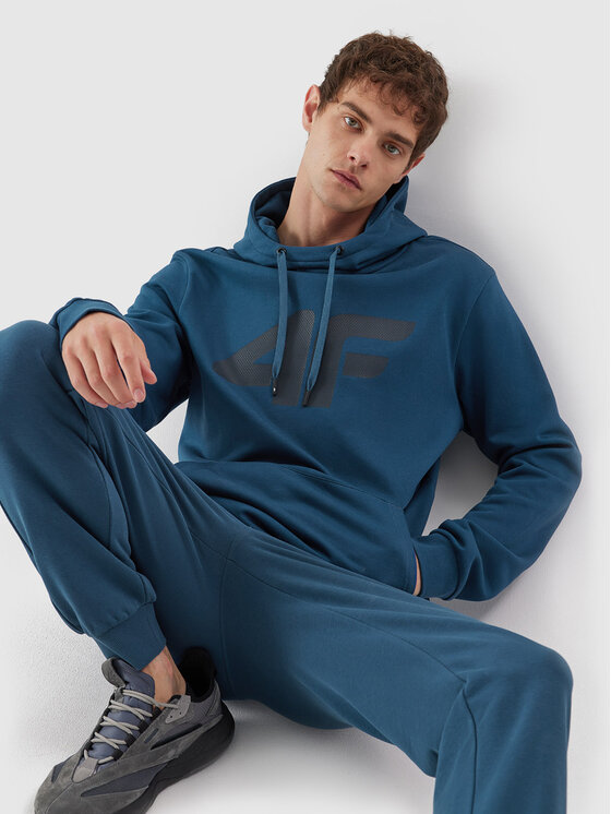 4F 4F Sweatshirt 4FAW23TSWSM694 Dunkelblau Regular Fit