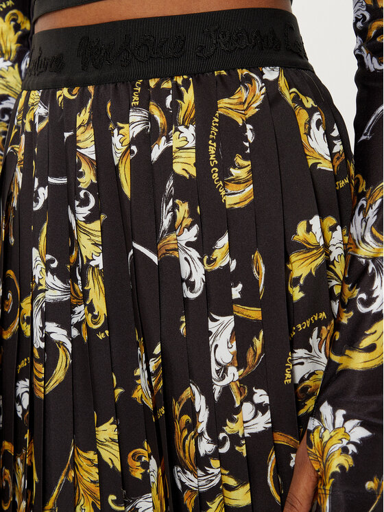 Versace Jeans Couture Versace Jeans Couture Плисирана пола 78HAE805 Черен Regular Fit