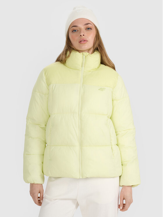 4F 4F Kurtka puchowa MULTI ACTIVE Zielony jasny Regular Fit