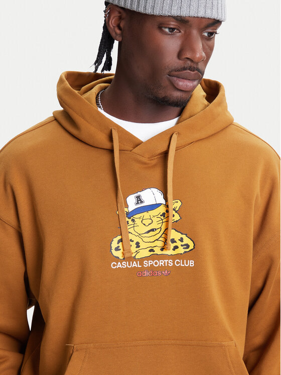 adidas adidas Mikina Wabash JW0167 Hnědá Loose Fit