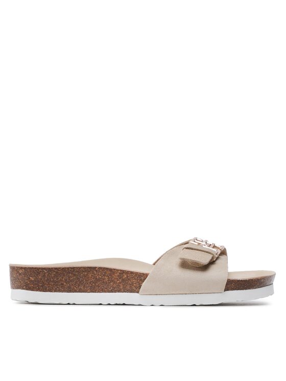 Tommy Hilfiger Tommy Hilfiger Plätud Th Mule Sandal Suede FW0FW07071 Beež