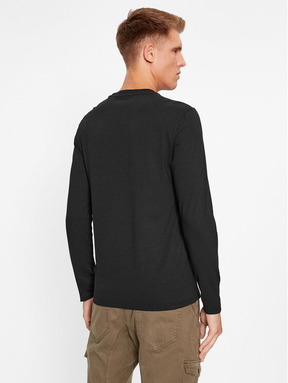 Guess Guess Тениска с дълъг ръкав M3BI33 J1314 Черен Slim Fit