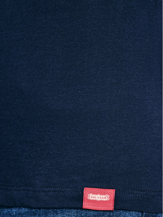 BIG STAR BIG STAR T-Shirt TECHMUNEN Granatowy Basic Fit