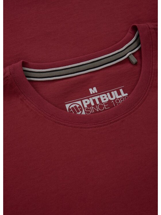 PITBULL PITBULL T-Shirt Koszulka No Logo 20 XL Bordowy Regular Fit