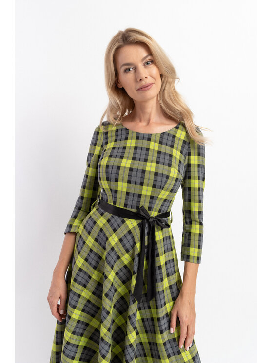 CLICK CLICK Sukienka codzienna 70-840 Zielony Regular Fit