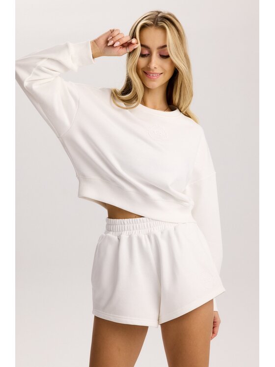 ROUGH RADICAL ROUGH RADICAL Felpa COTTON ACTIVE CROP WOMEN Écru Regular Fit