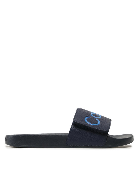 Calvin Klein Natikači Adj Pool Slide Pu HM0HM00957 Mornarsko Modra