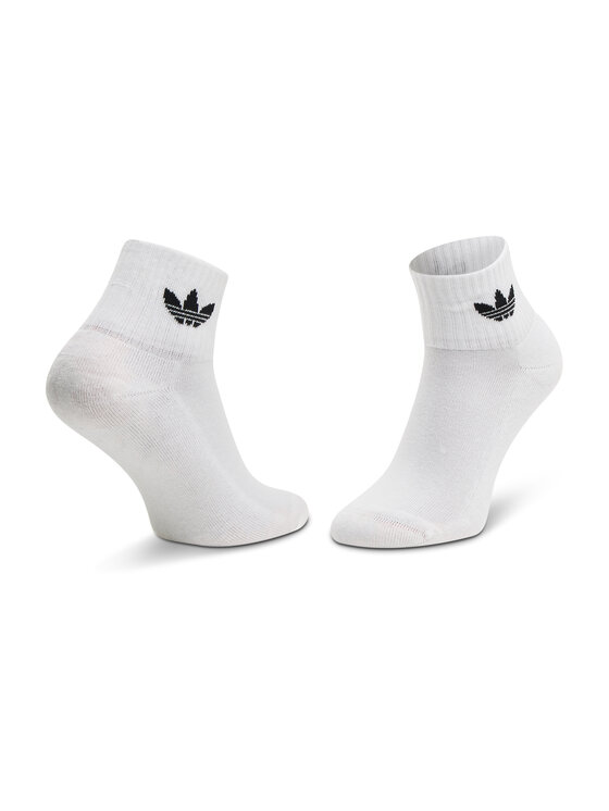 adidas adidas Набір з 3 пар низьких шкарпеток unisex Mid-Cut Crew FT8529 Білий