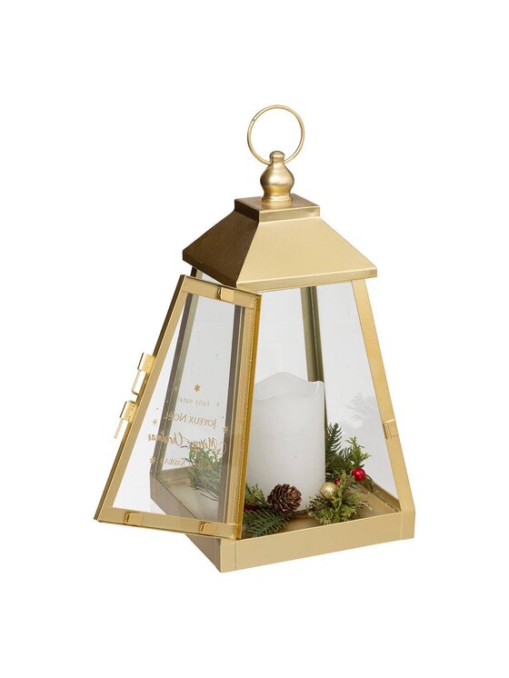 MIAhome MIAhome Lampion metalowy LED EHRAM złoty Złoty