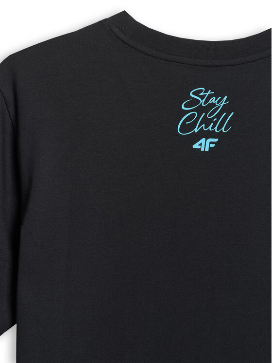 4F 4F T-Shirt SUMMER CODE Czarny Regular Fit