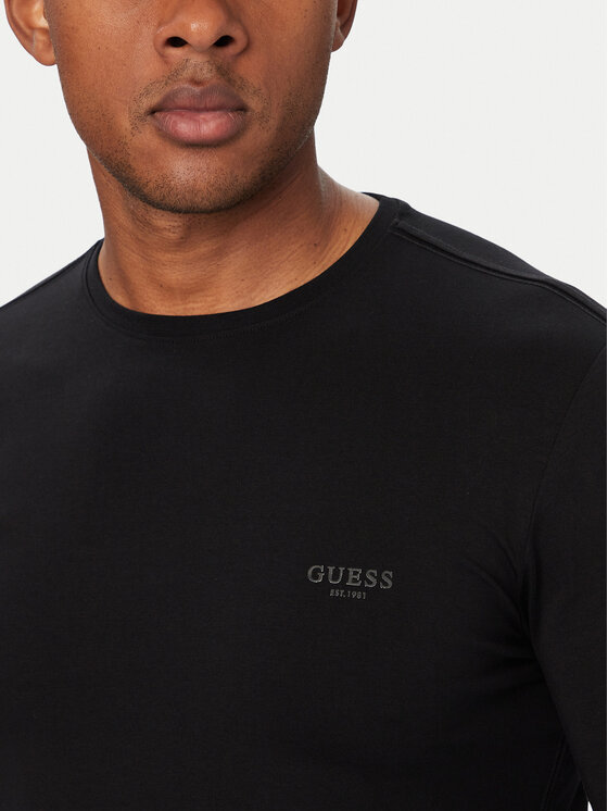 Guess Guess Longsleeve M6YI28 K3733 Negru Regular Fit