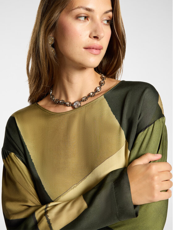 Elena Mirò Elena Mirò Blusa 2026Z000081N041 Verde Boxy Fit