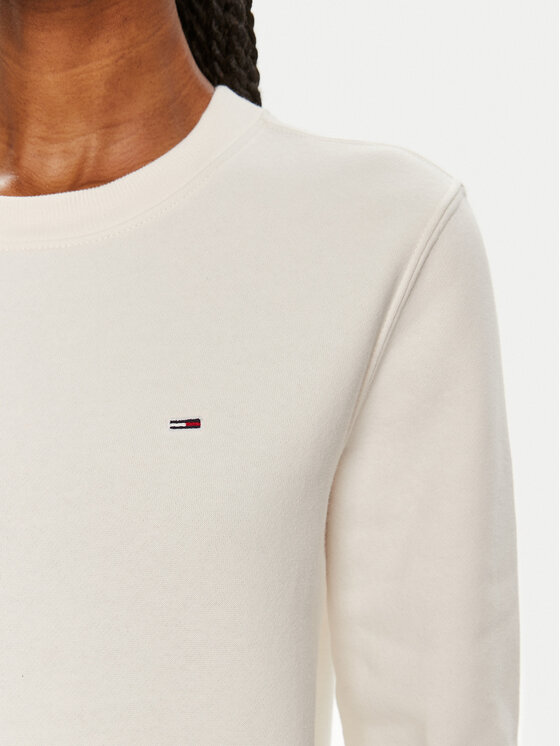 Tommy Jeans Tommy Jeans Majica dugih rukava Flag DW0DW19726 Écru Regular Fit
