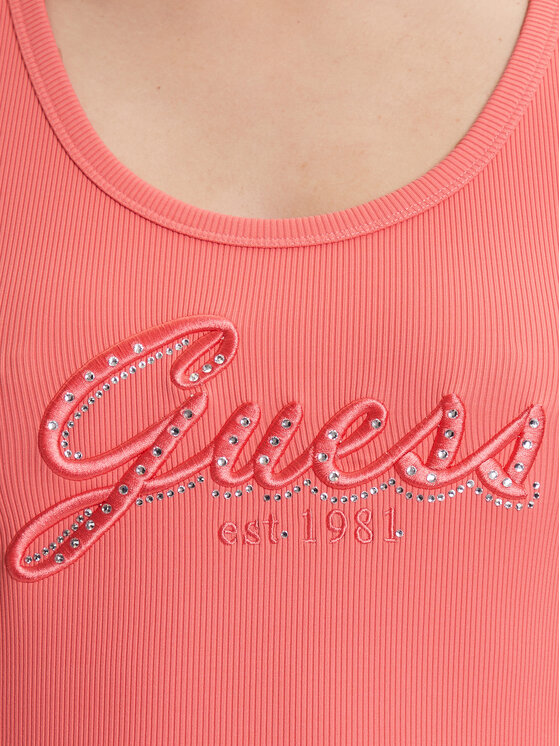 Guess Guess Top W5YP00 KCXJ2 Ružičasta Regular Fit