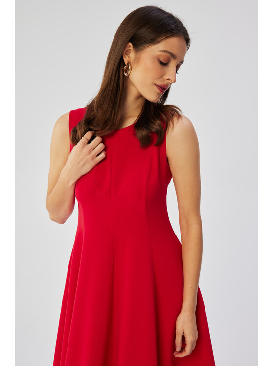 Stylove Stylove Sukienka koktajlowa S358 Czerwony Comfortable Fit