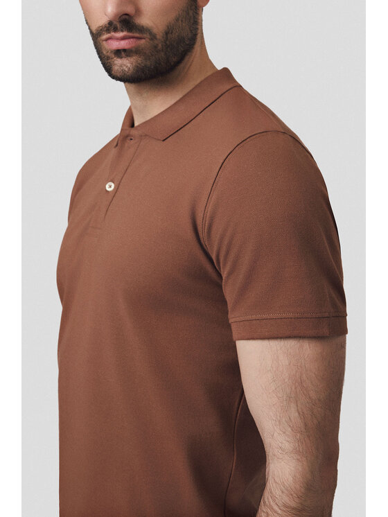 Lancerto Lancerto Polo Cassian PO073125000008 Beżowy Regular Fit