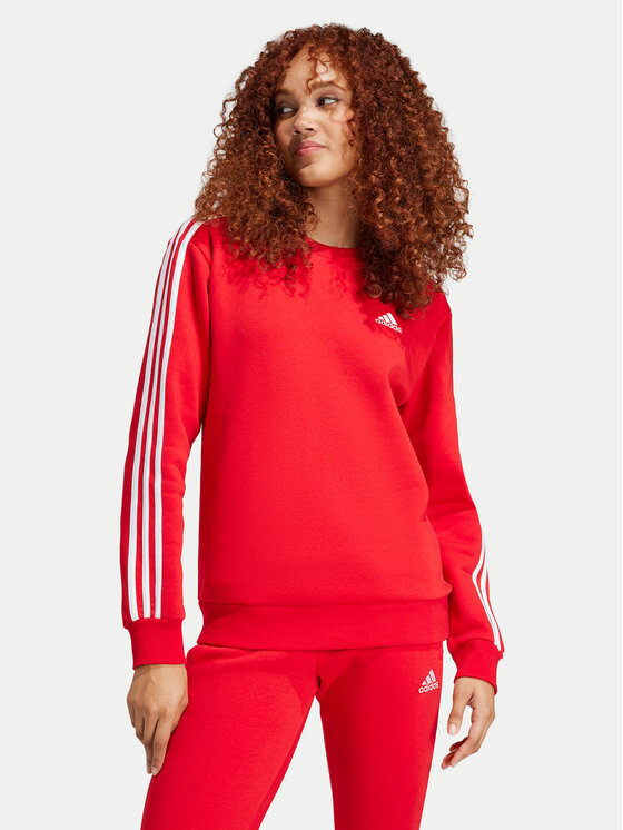 adidas adidas Pulóver Essentials 3-Stripes IY1704 Piros Regular Fit