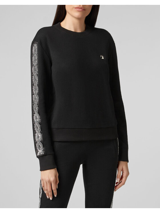 PHILIPP PLEIN PHILIPP PLEIN Mikina 21877 Čierna Regular Fit