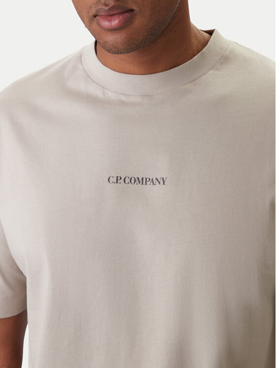 C.P. Company C.P. Company Tričko 20CMTS087A005100W Béžová Regular Fit