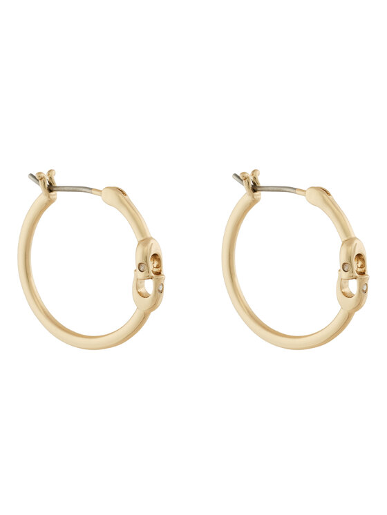 Coach Kolczyki Signature Hoop Earrings 37408160GLD710 Złoty